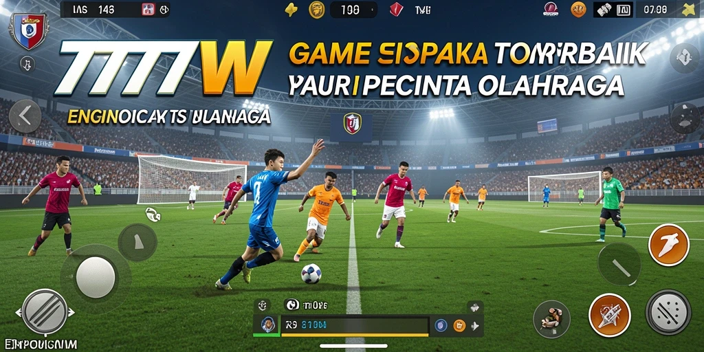 Gameplay mendebarkan di lapangan sepak bola.