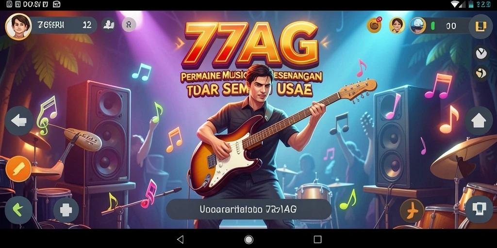 Tampilan gameplay 77AG yang menarik dan interaktif saat bermain musik.