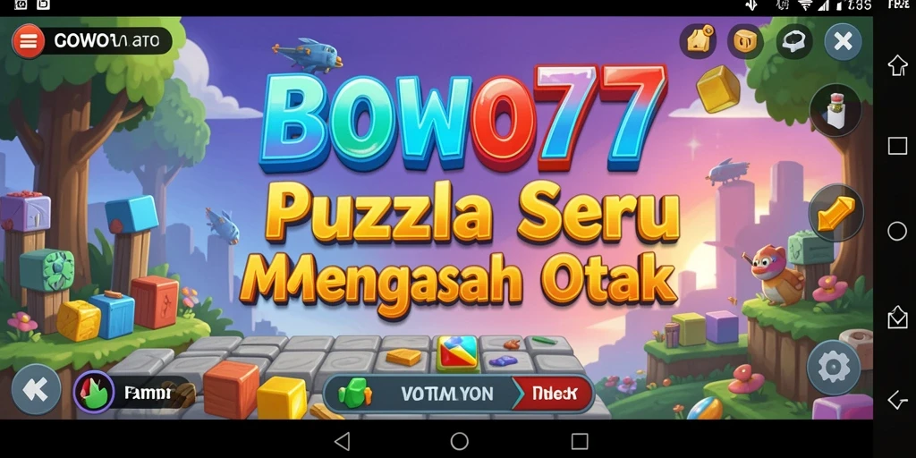 Screenshot gameplay BOWO77 menunjukkan tantangan puzzle yang menarik.