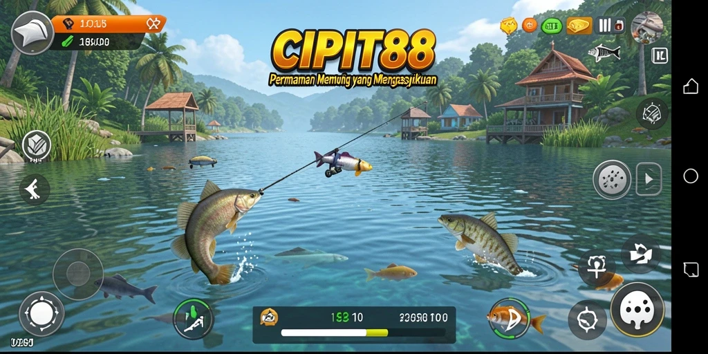 Screenshot gameplay CIPIT88 menampilkan aksi memancing yang seru dan menantang.