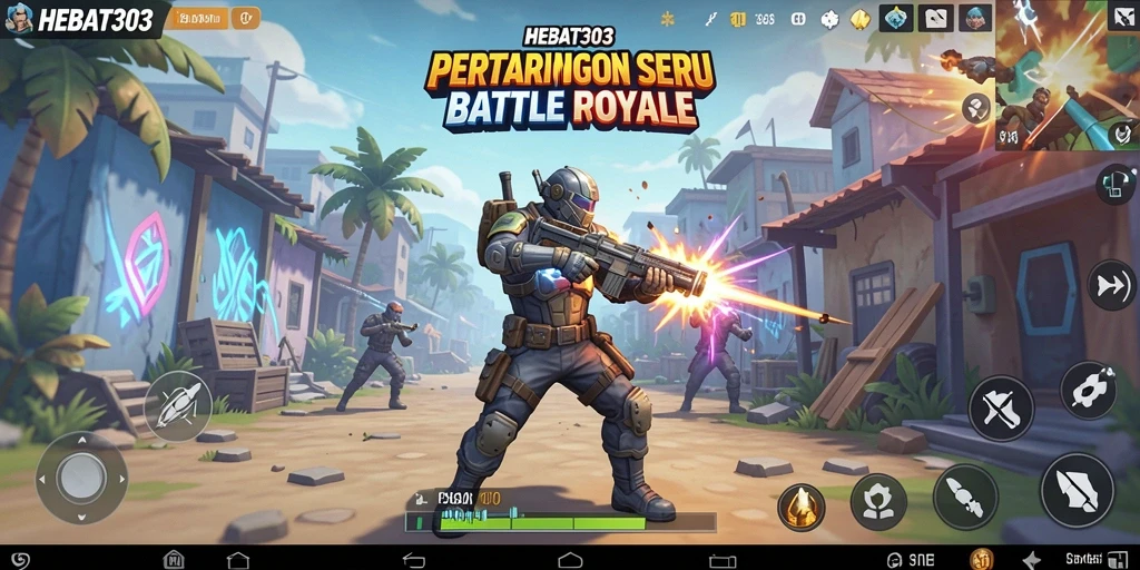 Screenshot gameplay HEBAT303 menunjukkan aksi seru dalam Battle Royale.