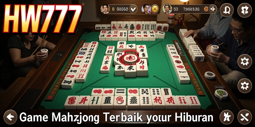 Screenshot utama HW777 menampilkan gameplay Mahjong yang menarik.