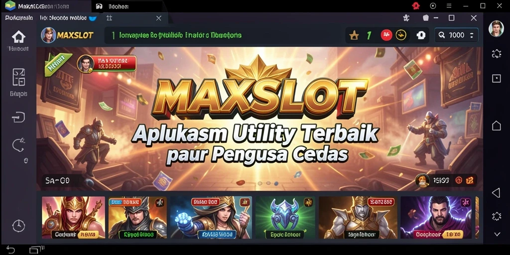 Tampilan antarmuka <strong>MAXSLOT</strong> yang intuitif dan mudah digunakan.
