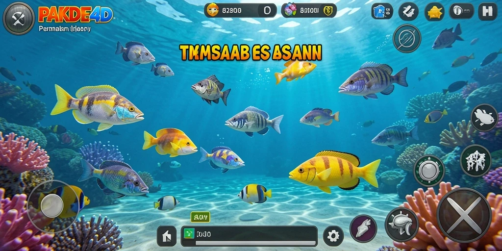 Screenshot PAKDE4D menampilkan aksi seru dalam permainan Tembak Ikan.