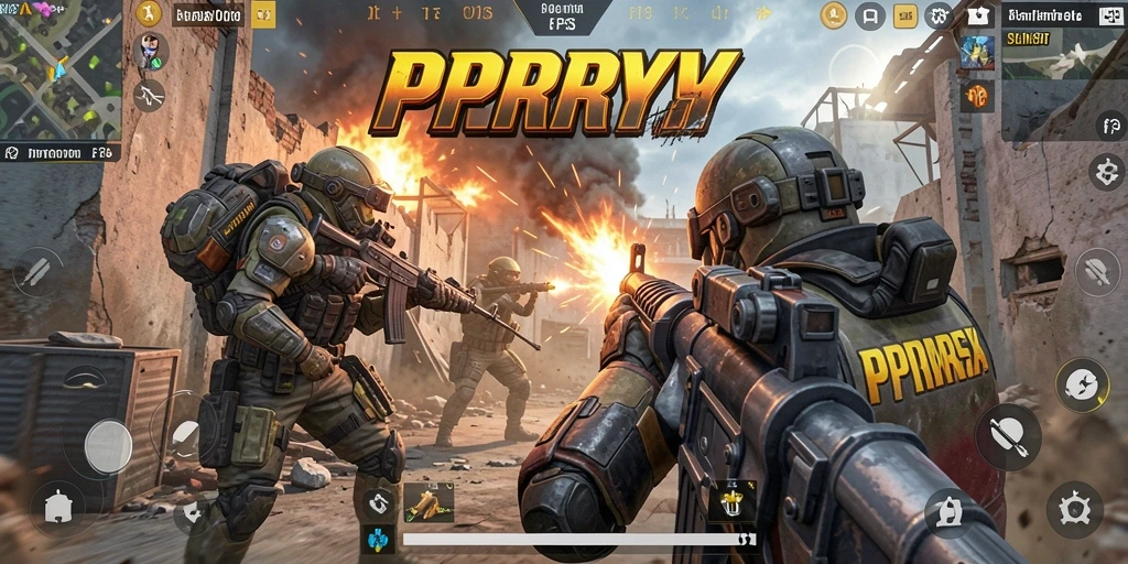 Screenshot gameplay PPRRYY dengan aksi pertempuran yang seru.