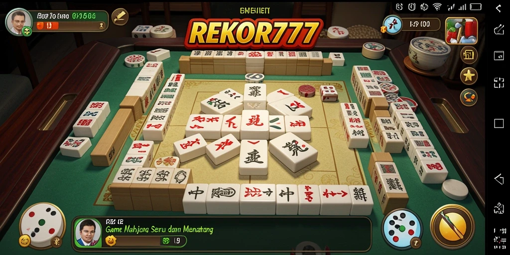 Tampilan gameplay menegangkan dari permainan Mahjong REKOR777.