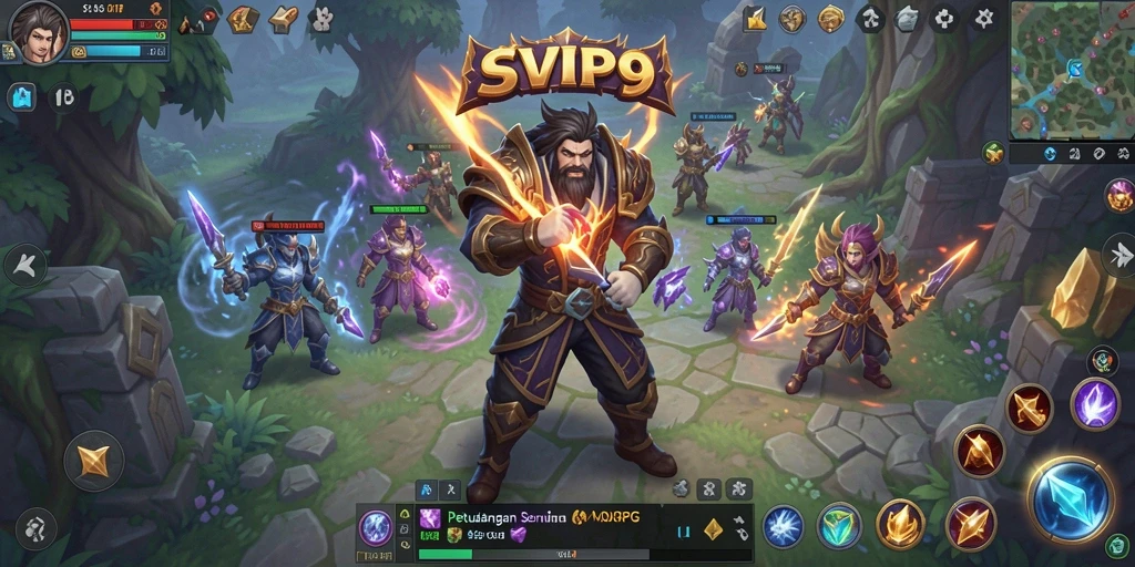 Tampilan menarik dari gameplay MMORPG SVIP9.