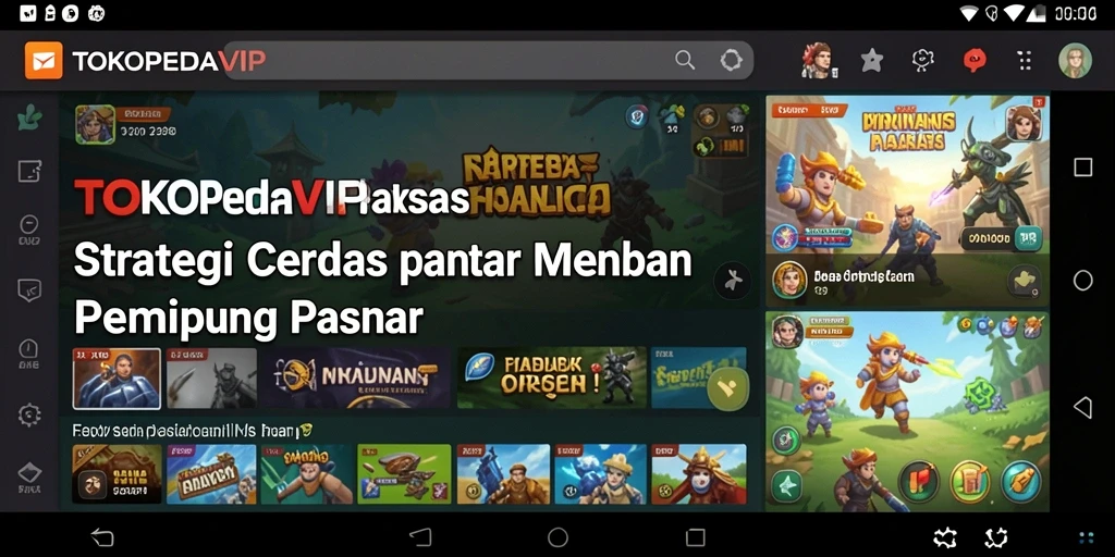 Tampilan gameplay TOKOPEDIAVIP menampilkan strategi dan manajemen toko yang menarik.