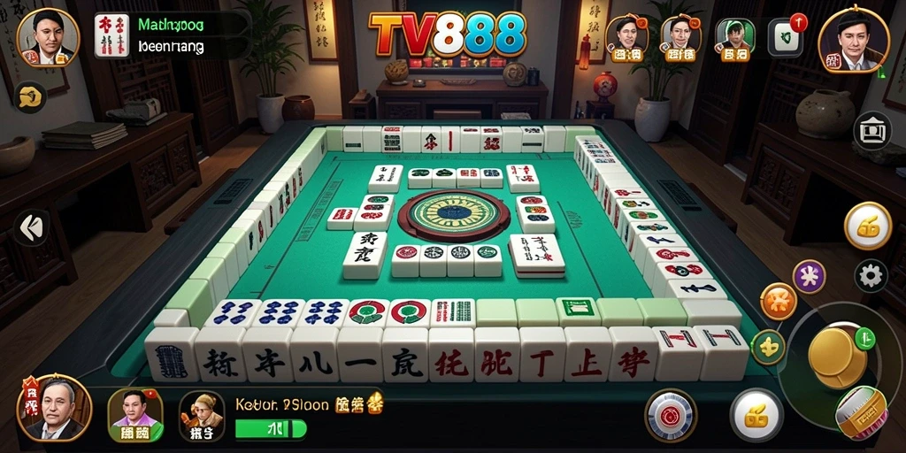Tampilan gameplay seru dan menantang di TV888 Mahjong.